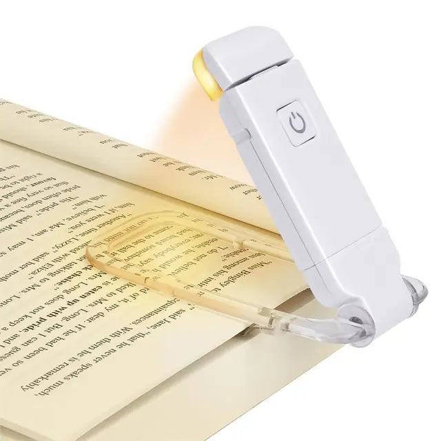 Clip-On Reading Light – USB Rechargeable, Eye-Care Amber Glow