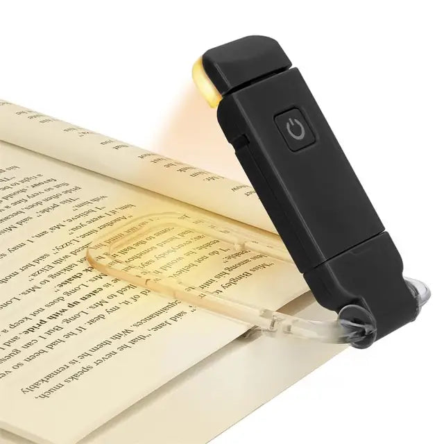 Clip-On Reading Light – USB Rechargeable, Eye-Care Amber Glow