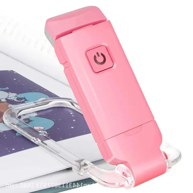 Clip-On Reading Light – USB Rechargeable, Eye-Care Amber Glow